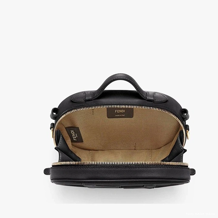 Affordable Black Leather Mini Camera Calf Fendi Case In O'Lock 0817